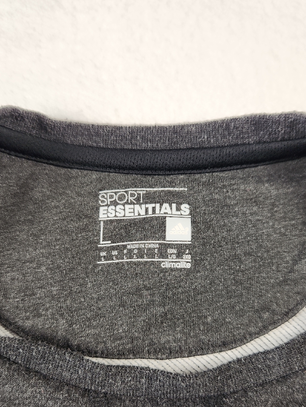 Adidas Essentials 3-Stripes Crewneck Sweatshirt Charcoal Gray Men's Large - Picture 8 of 13
